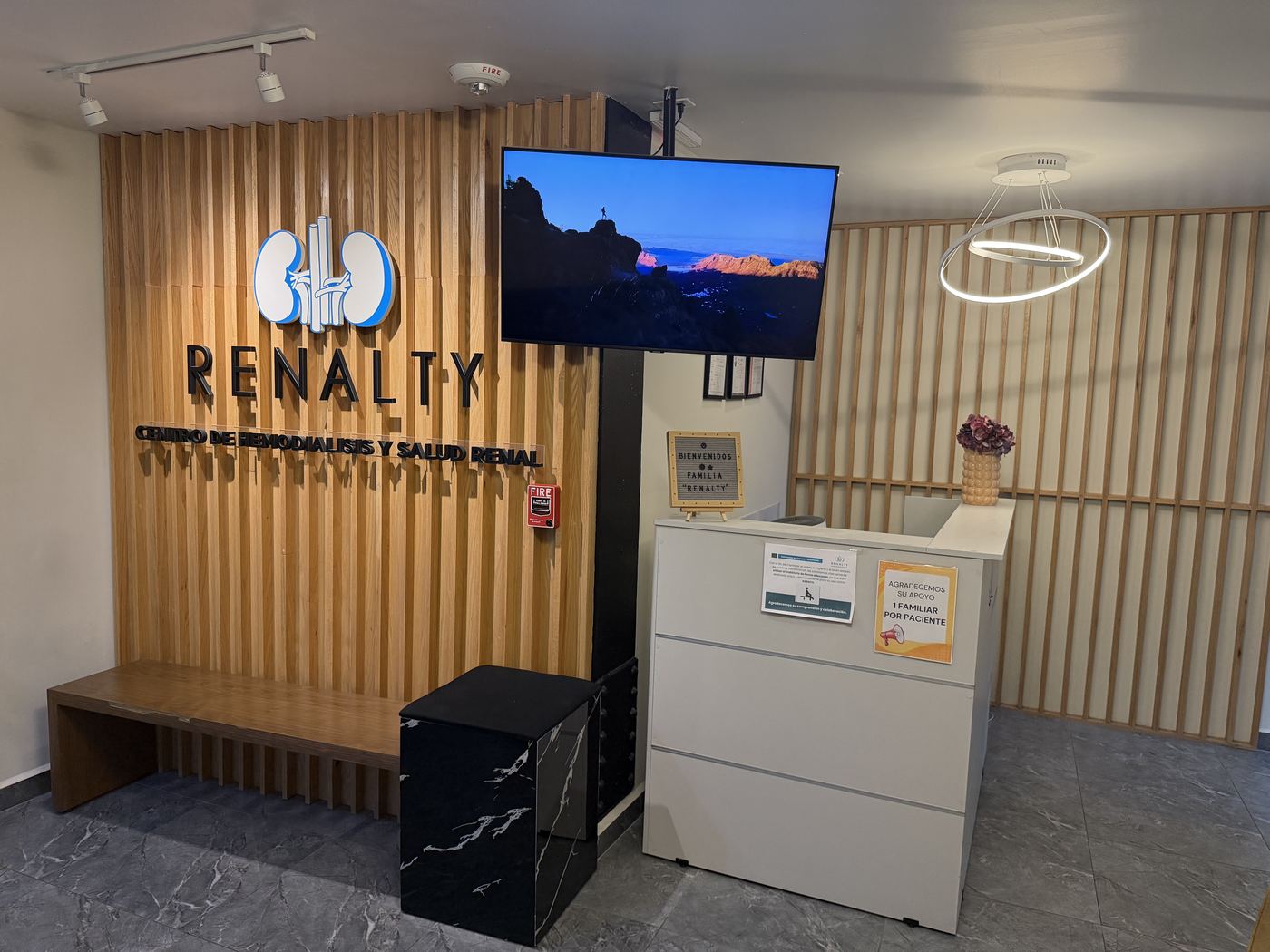 Sala de espera de RENALTY para familiares de pacientes
